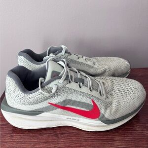 Nike Gray and Red Running Shoes